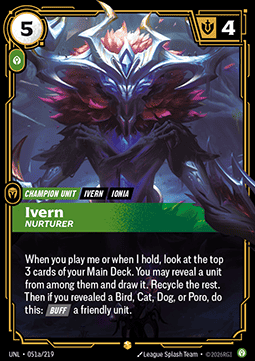 Ivern, Nurturer (V.2) UNL-051a Showcase NM Englisch Foil