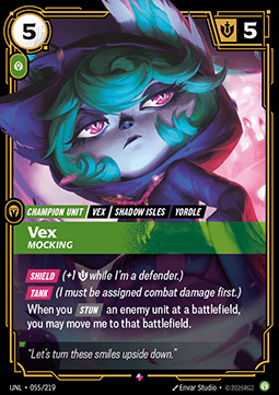 Vex, Mocking (V.1) UNL-055 Rare Near Mint Englisch Foil