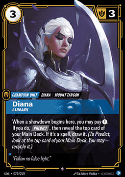 Diana, Lunari (V.1) UNL-079 Rare Near Mint Englisch Foil