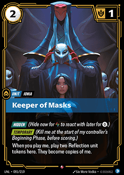 Keeper of Masks UNL-081 Rare NM Englisch Foil