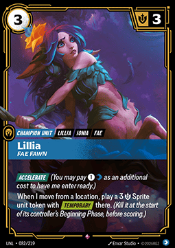 Lillia Fae Fawn (V.1) UNL-082 Rare NM Englisch Foil