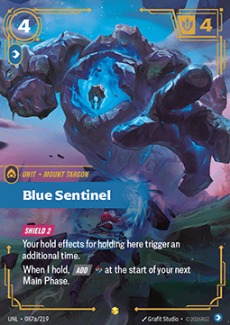 Blue Sentinel (V.2) UNL-087a Showcase Near Mint Englisch Foil