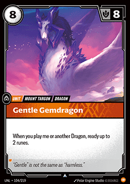 Gentle Gemdragon UNL-104 Uncommon NM Englisch