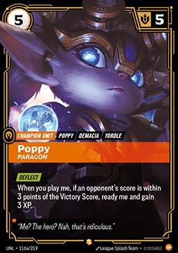 Poppy, Paragon (V.2) UNL-116a Showcase NM Englisch Foil