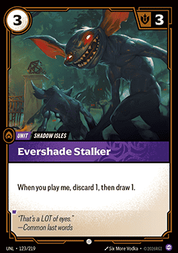 Evershade Stalker UNL-123 Common NM Englisch Foil
