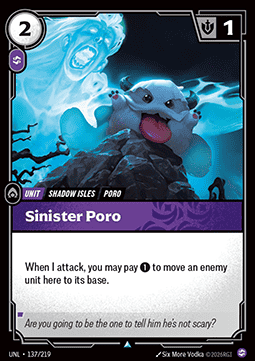Sinister Poro UNL-137 Uncommon NM Englisch Foil