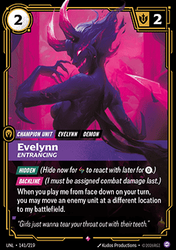 Evelynn, Entrancing UNL-141 Rare Near Mint Englisch Foil