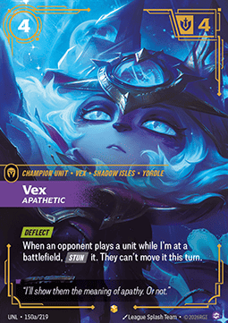 Vex, Apathetic (V.2) UNL-150a Showcase NM Englisch Foil