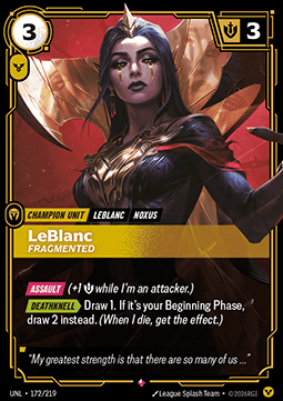 Leblanc, Fragmented (V.1) UNL-172 Rare Near Mint Englisch Foil