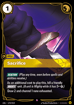 Sacrifice UNL-173 Rare NM Englisch Foil