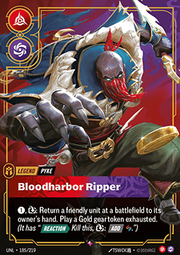 Pyke, Bloodharbor Ripper (V.1) UNL-185 Rare NM Englisch Foil