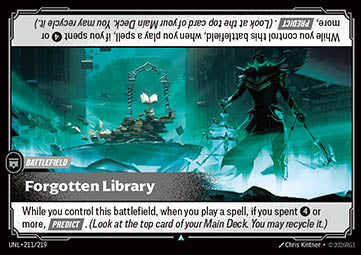 Forgotten Library UNL-211 Uncommon NM Englisch Foil