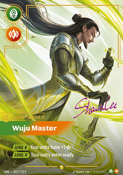 Master Yi, Wuju Master (V.3) UNL-231* Signed Showcase Near Mint Englisch Foil