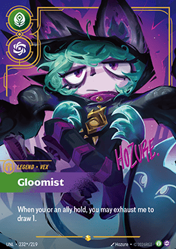 Vex, Gloomist (V.3) UNL-232* Signed Showcase Near Mint Englisch Foil