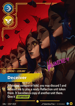 Leblanc, Deceiver (V.3) UNL-235* Signed Showcase Near Mint Englisch Foil