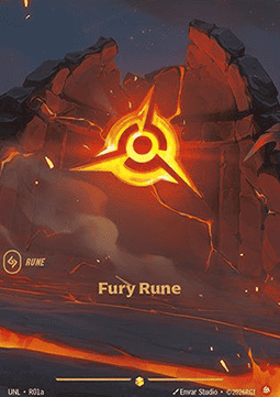 Fury Rune (V.2) UNL-R01a Showcase NM Englisch Foil