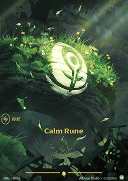Calm Rune (V.2) UNL-R02a Showcase Near Mint Englisch Foil