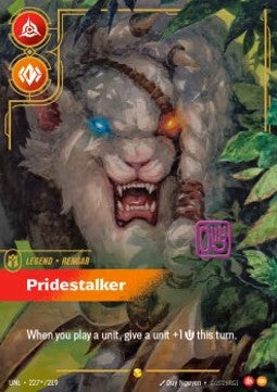 Rengar, Pridestalker (V.3) UNL-227* Signed Showcase Near Mint Englisch Foil