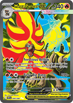 Mega Pyroleo ex CRI-099 Ultra Rare Excellent Deutsch