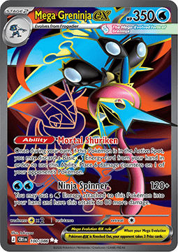 Mega Quajutsu ex CRI-100 Ultra Rare Good Deutsch