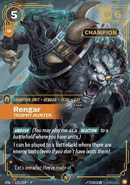 Rengar, Trophy Hunter (V.2) UNLX-120 Epic Near Mint Englisch Foil