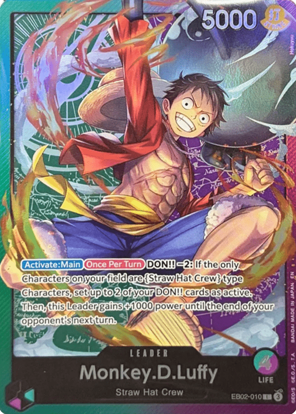 Monkey.D.Luffy (EB02-010) (V.2) UP Leader Near Mint Englisch