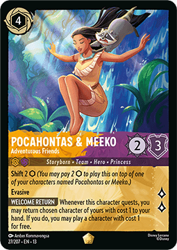 Pocahontas & Meeko - Adventurous Friends 13ATV-27 Legendary Near Mint Englisch