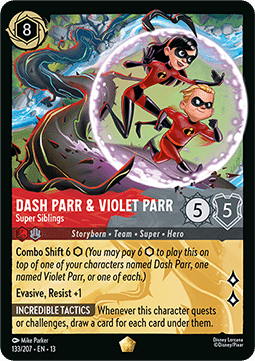 Flash Parr & Violetta Parr - Supergeschwister 13ATV-133 Legendary Near Mint Deutsch Foil