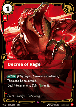 Decree of Rage VEN-015 Rare NM Englisch Foil
