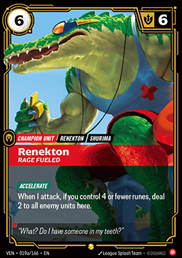 Renekton, Rage Fueled (V.2) VEN-019a Showcase Near Mint Englisch Foil