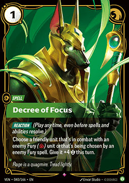 Decree of Focus VEN-040 Rare NM Englisch Foil