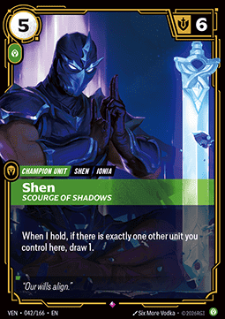 Shen, Scourge of Shadows (V.1) VEN-042 Rare NM Englisch Foil