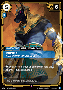 Nasus, Guardian of Knowledge (V.1) VEN-063 Rare NM Englisch Foil