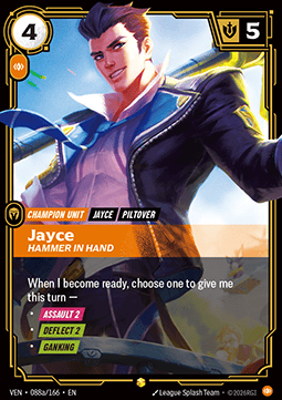 Jayce, Hammer in Hand (V.2) VEN-088a Showcase Near Mint Englisch Foil
