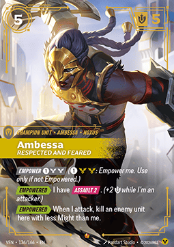 Ambessa, Respected and Feared (V.1) VEN-136 Epic Near Mint Englisch Foil