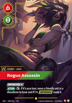 Akali, Rogue Assassin (V.2) VEN-189 Showcase Near Mint Englisch Foil