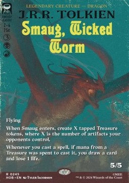 Smaug, listiger Lindwurm XHOB-245 Rare Near Mint Deutsch