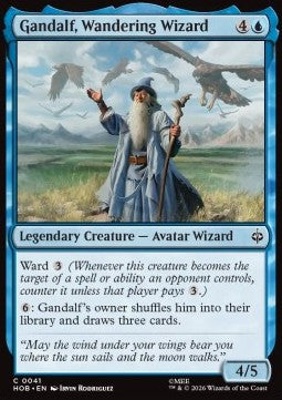 Gandalf, Wandering Wizard HOB-41 Common Near Mint Englisch Foil
