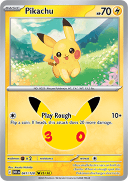 Pikachu 30C-047 Pikachu Rare Near Mint Deutsch