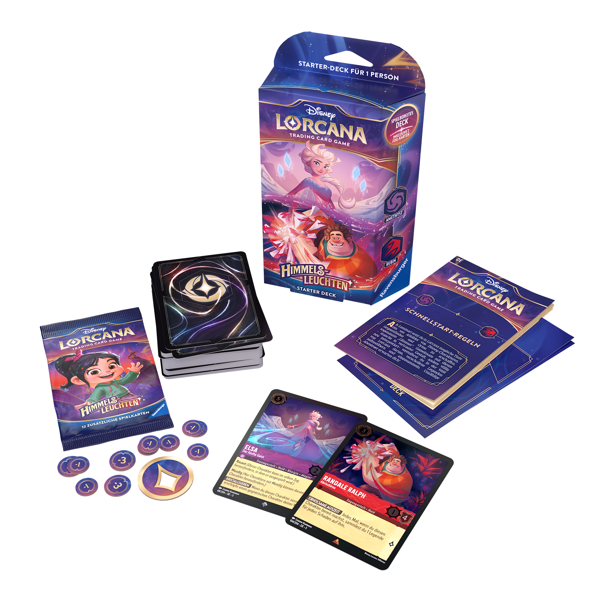 Disney Lorcana - Himmelsleuchten Starter Deck - Elsa und Ralph - DE