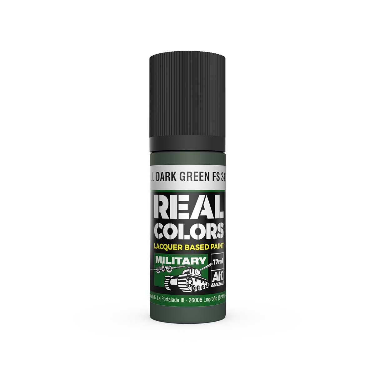 AK Interactive REAL COLORS Dull Dark Green Fs 34092 17 ml.