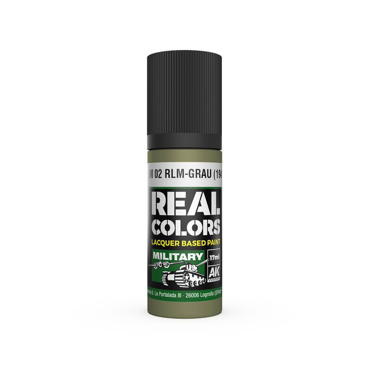 AK Interactive REAL COLORS Rlm 02 Rlm-Grau (1941) 17 ml.