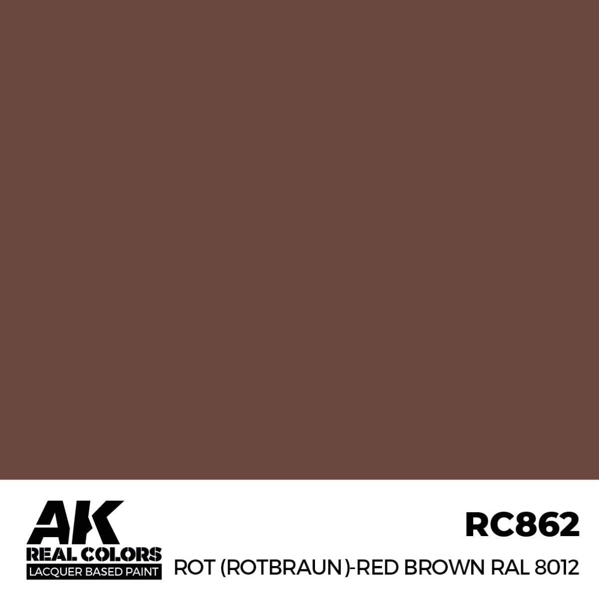 AK Interactive REAL COLORS Rot (Rotbraun)-Red Brown Ral 8012 17 ml.