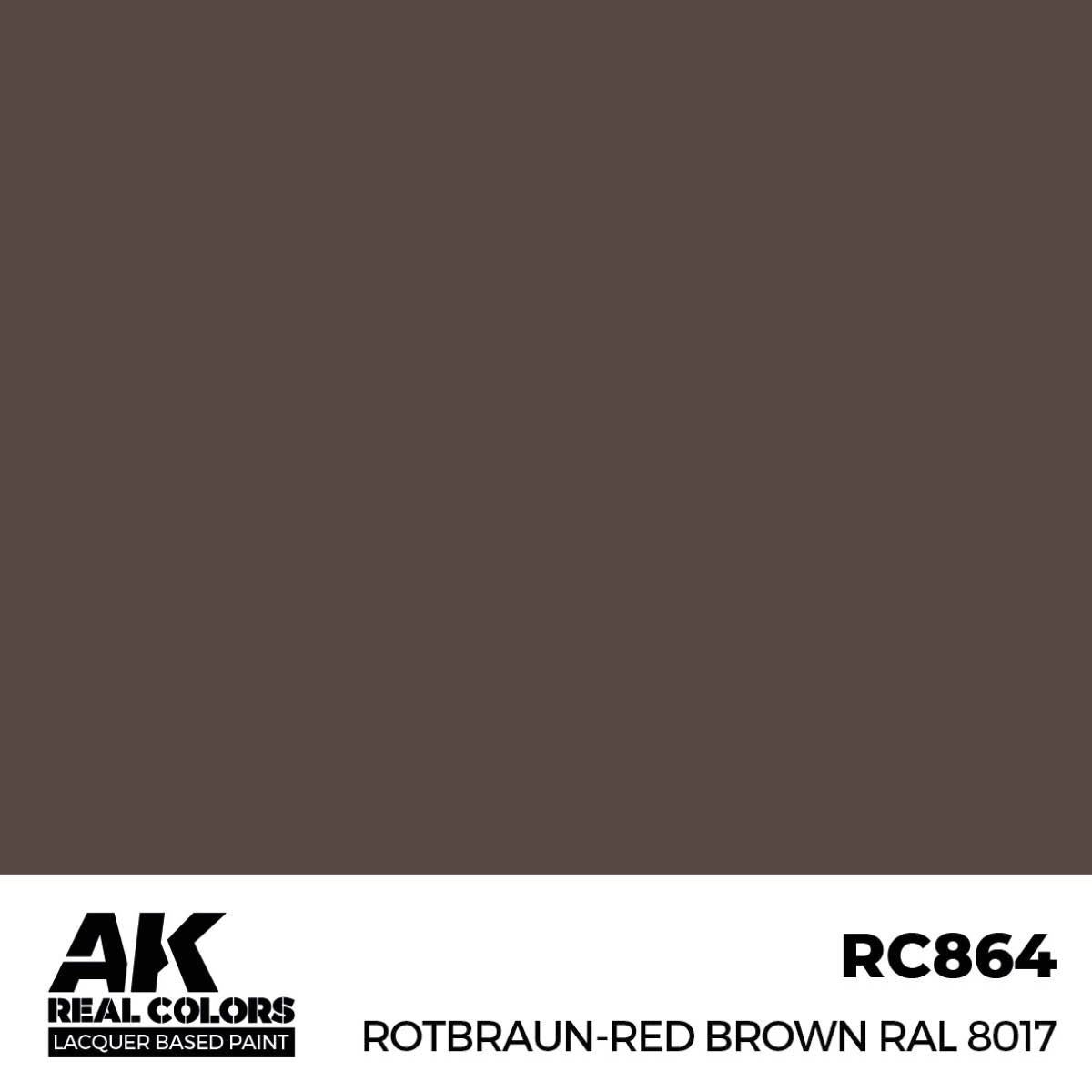 AK Interactive REAL COLORS Rotbraun-Red Brown Ral 8017 17 ml.