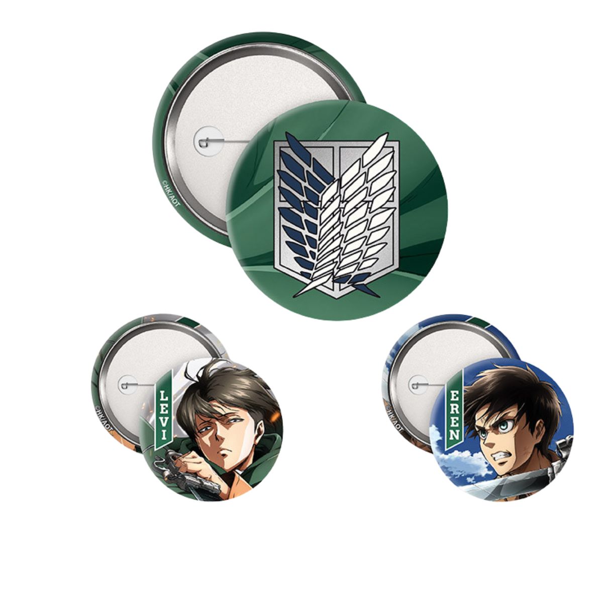 Attack On Titan Badge Pack Eren & Levi