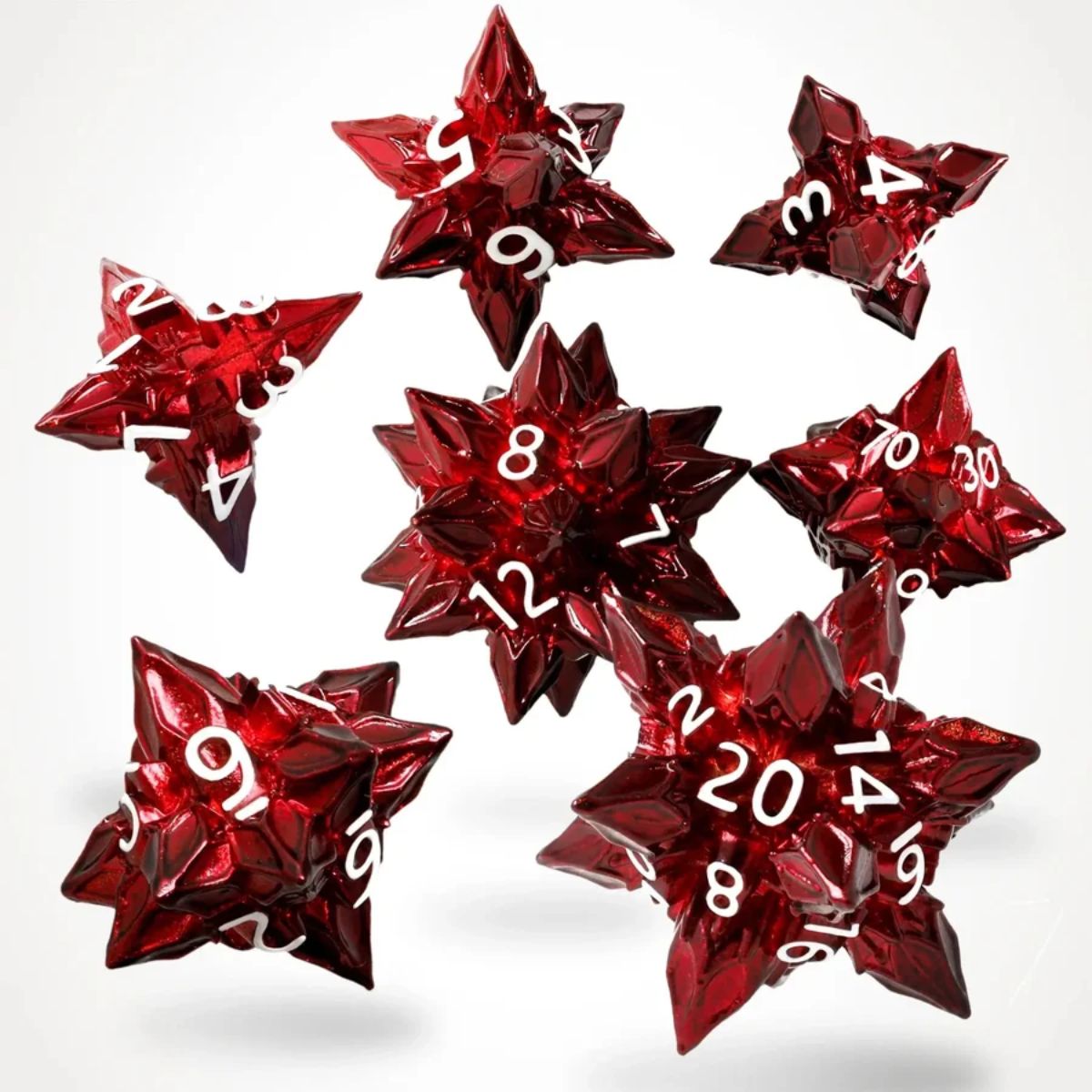 Bane'S Inferno Metal Rpg Dice Set