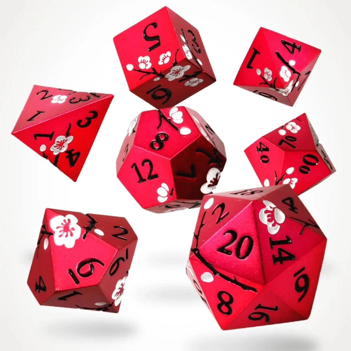 Dawn Blossom Metal Rpg Dice Set