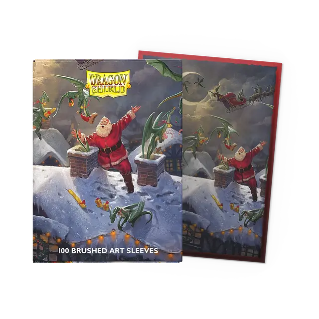 Dragon Shield Brushed Art Sleeves - Christmas Dragon 2023 (100 Sleeves)