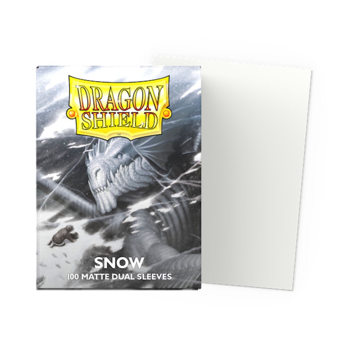 Dragon Shield Standard Size Dual Matte Sleeves - Snow (100 Sleeves)