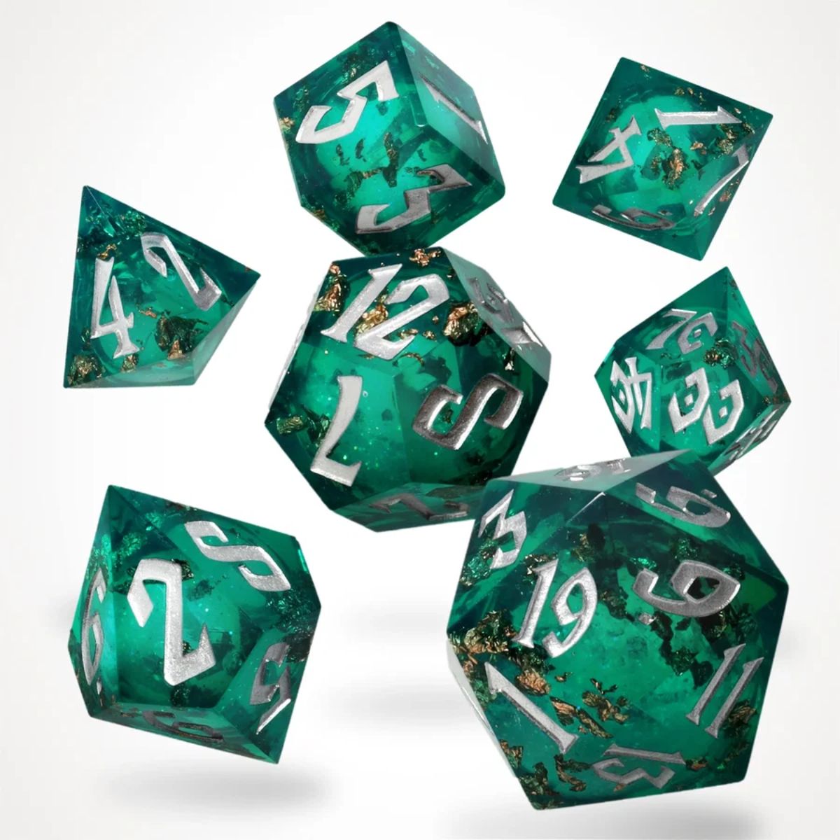 Forest Fountain Liquid Core Rpg Dice Set